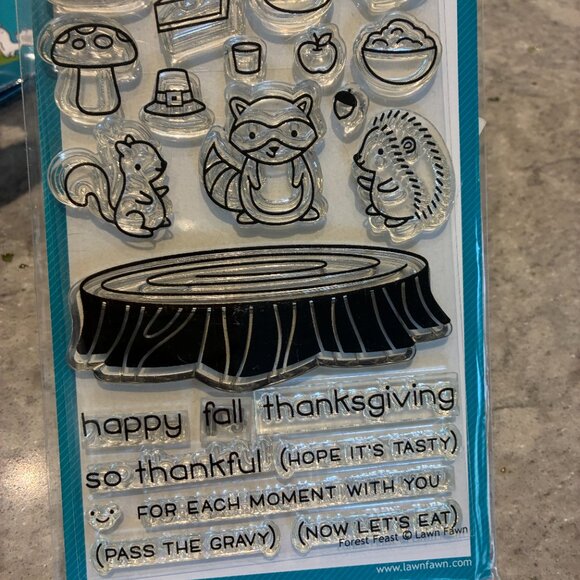 Lawn Fawn Forest Feast stamps and dies - Picture 2 of 2